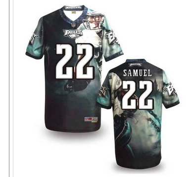 Philadelphia Eagles #22 SAMUEL Men's Stitched NFL Elite Fanatical Version Jersey (3)