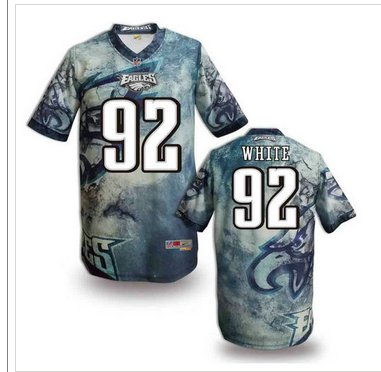 Philadelphia Eagles #92 WHITE Men's Stitched NFL Elite Fanatical Version Jersey (4)