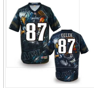 Philadelphia Eagles #87 CELEK Men's Stitched NFL Elite Fanatical Version Jersey (1)