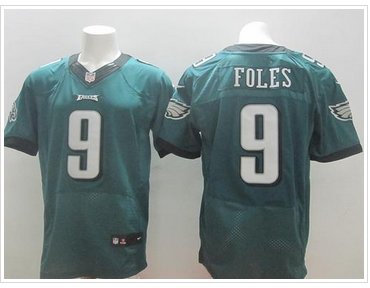 NEW Philadelphia Eagles #9 Nick Foles Midnight Green NFL New Elite Jersey
