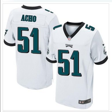 NEW Philadelphia Eagles #51 Emmanuel Acho White NFL Elite Jersey
