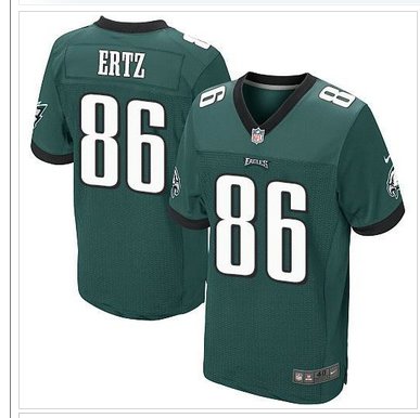 NEW Philadelphia Eagles #86 Zach Ertz Midnight Green Team Color NFL Elite Jersey