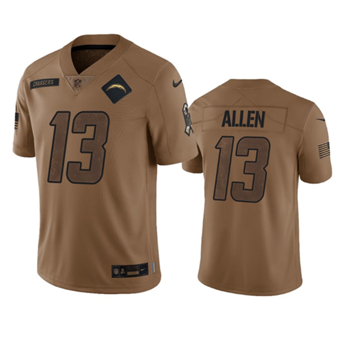 Men's Los Angeles Chargers #13 Keenan Allen 2023 Brown Salute To Service Limited Stitched Jersey Men's Los Angeles Chargers #13 Keenan Allen 2023 Brown Salute To Service Limited Stitched Jersey