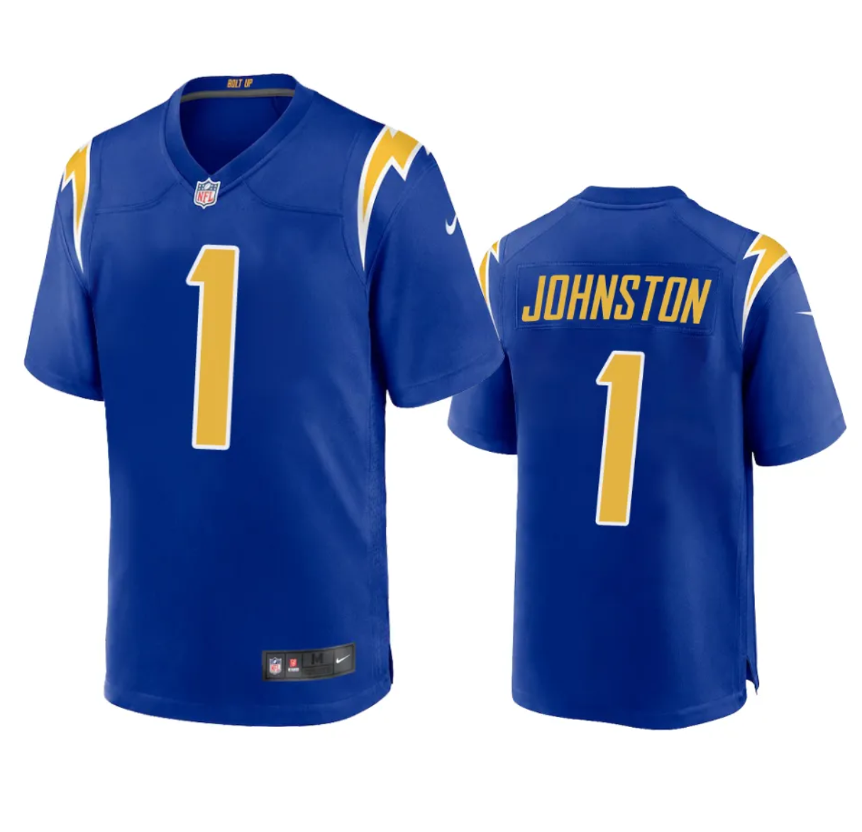 Men's Los Angeles Chargers #1 Quentin Johnston Royal Stitched Game Jersey Men's Los Angeles Chargers #1 Quentin Johnston Royal Stitched Game Jersey