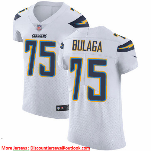Nike Chargers #75 Bryan Bulaga White Men's Stitched NFL New Elite Jersey