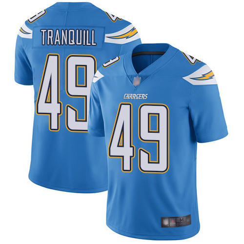 Chargers #49 Drue Tranquill Electric Blue Alternate Men's Stitched Football Vapor Untouchable Limited Jersey Chargers #49 Drue Tranquill Electric Blue Alternate Men's Stitched Football Vapor Untouchable Limited Jersey