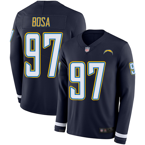 Chargers #97 Joey Bosa Navy Blue Team Color Men's Stitched Football Limited Therma Long Sleeve Jersey Chargers #97 Joey Bosa Navy Blue Team Color Men's Stitched Football Limited Therma Long Sleeve Jersey