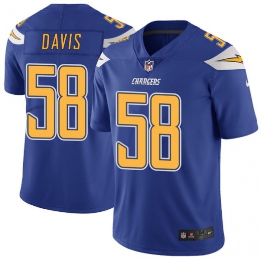 Nike Chargers 58 Thomas Davis Blue Color Rush Limited Jesrey Nike Chargers 58 Thomas Davis Blue Color Rush Limited Jesrey