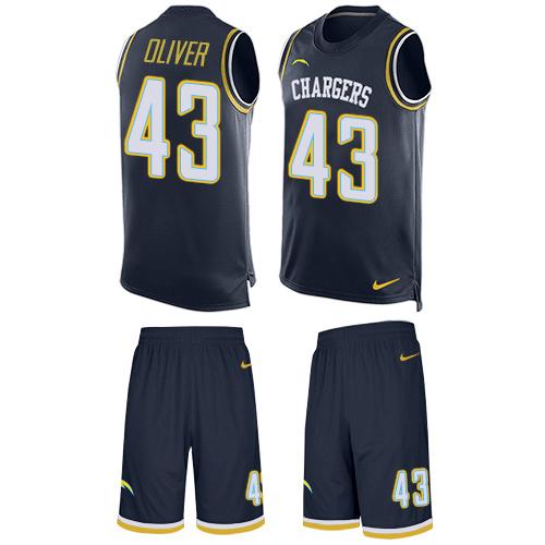 Nike Chargers #43 Branden Oliver Navy Blue Team Color Men's Stitched NFL Limited Tank Top Suit Jersey Nike Chargers #43 Branden Oliver Navy Blue Team Color Men's Stitched NFL Limited Tank Top Suit Jersey