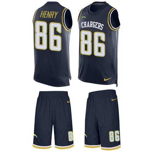 Nike Chargers #86 Hunter Henry Navy Blue Team Color Men's Stitched NFL Limited Tank Top Suit Jersey Nike Chargers #86 Hunter Henry Navy Blue Team Color Men's Stitched NFL Limited Tank Top Suit Jersey