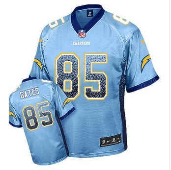 New San Diego Chrgers #85 Antonio Gates Electric Blue Alternate Men's Stitched NFL Elite Drift Fashion Jersey