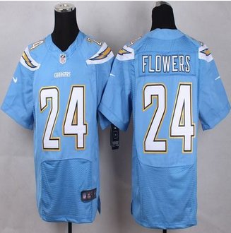 New San Diego Chrgers #24 Brandon Flowers Electric Blue Alternate Men's Stitched NFL New Elite Jersey