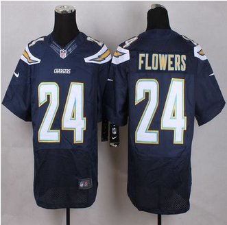 New San Diego Chrgers #24 Brandon Flowers Navy Blue Team Color Men's Stitched NFL New Elite Jersey