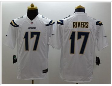 New San Diego Chargers #17 Philip Rivers White NFL Limited Jersey