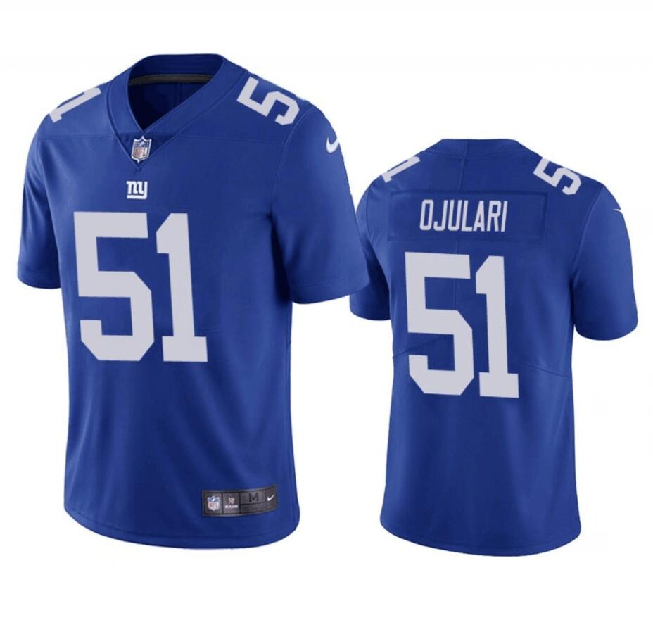 Men's New York Giants #51 Azeez Ojulari Blue Vapor Untouchable Limited Stitched Jersey Men's New York Giants #51 Azeez Ojulari Blue Vapor Untouchable Limited Stitched Jersey