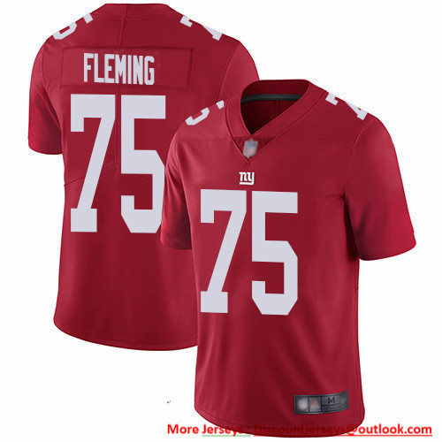 Nike Giants #75 Cameron Fleming Red Men's Stitched NFL Limited Inverted Legend Jersey