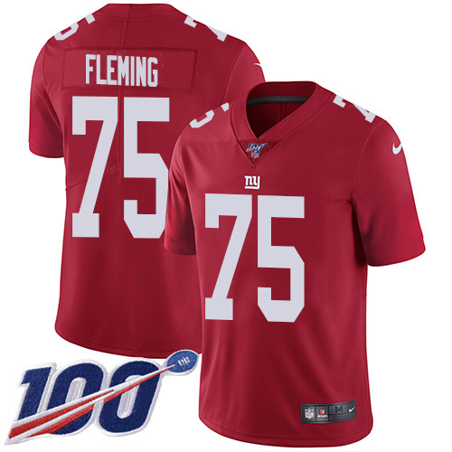 Nike Giants #75 Cameron Fleming Red Alternate Men's Stitched NFL 100th Season Vapor Untouchable Limited Jersey Nike Giants #75 Cameron Fleming Red Alternate Men's Stitched NFL 100th Season Vapor Untouchable Limited Jersey