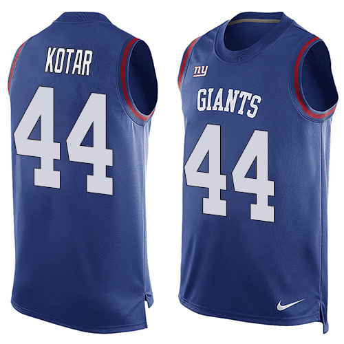Nike Giants #44 Doug Kotar Royal Blue Team Color Men's Stitched NFL Limited Tank Top Jersey Nike Giants #44 Doug Kotar Royal Blue Team Color Men's Stitched NFL Limited Tank Top Jersey