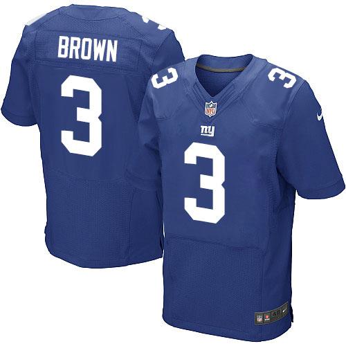 Nike Giants #3 Josh Brown Royal Blue Team Color Men's Stitched NFL Elite Jersey Nike Giants #3 Josh Brown Royal Blue Team Color Men's Stitched NFL Elite Jersey