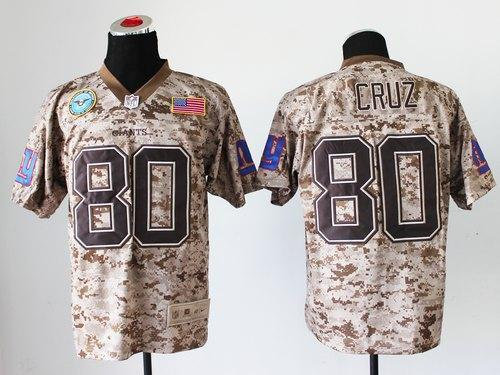 NEW New York Giants #80 Victor Cruz Camo NFL Elite USMC Jersey(USA)