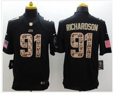 New New York Jets #91 Sheldon Richardson Black NFL Limited Salute to service jersey New New York Jets #91 Sheldon Richardson Black NFL Limited Salute to service jersey