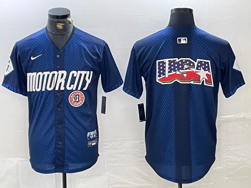 Men's Detroit Tigers Team Big Logo 2024 Navy City Connect Cool Base Limited Stitched Jerseys 2 Men's Detroit Tigers Team Big Logo 2024 Navy City Connect Cool Base Limited Stitched Jerseys 2