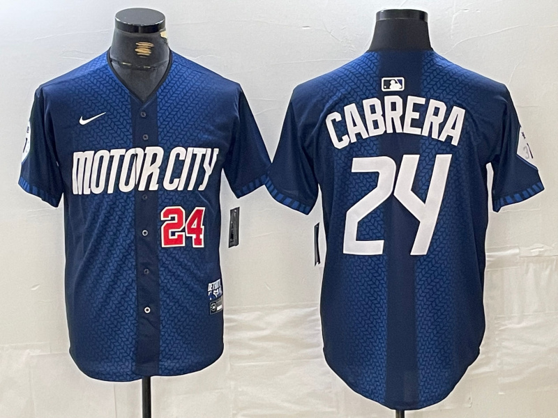 Men's Detroit Tigers #24 Miguel Cabrera 2024 Navy City Connect Cool Base Limited Stitched jerseys 1 Men's Detroit Tigers #24 Miguel Cabrera 2024 Navy City Connect Cool Base Limited Stitched jerseys 1