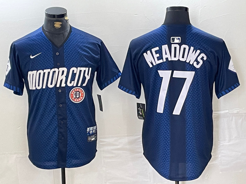 Men's Detroit Tigers #17 Parker Meadows 2024 Navy City Connect Cool Base Limited Stitched Jersey 1 Men's Detroit Tigers #17 Parker Meadows 2024 Navy City Connect Cool Base Limited Stitched Jersey 1