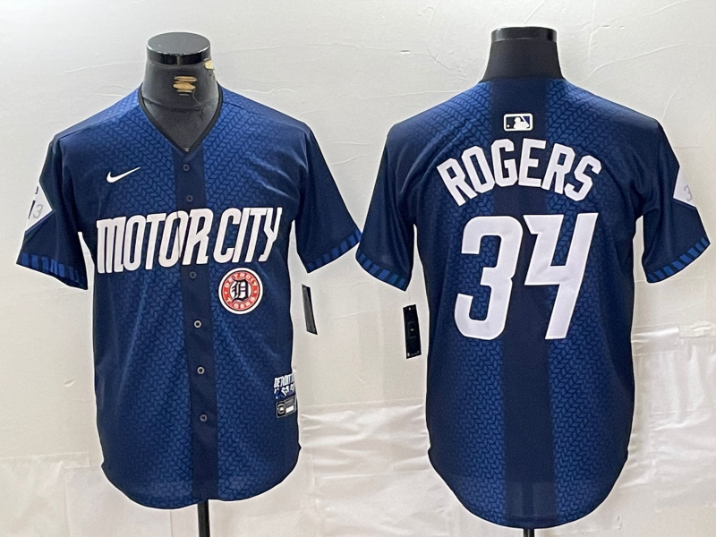 Men's Detroit Tigers #34 Jake Rogers 2024 Navy City Connect Cool Base Limited Stitched Jersey 4 Men's Detroit Tigers #34 Jake Rogers 2024 Navy City Connect Cool Base Limited Stitched Jersey 4