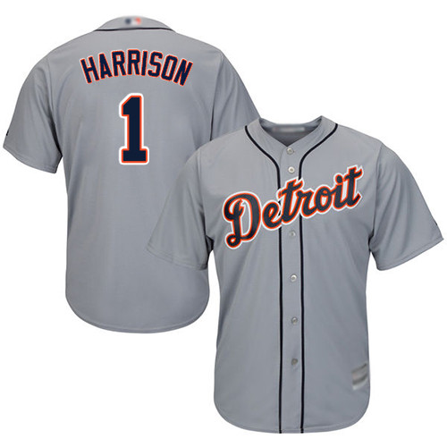 Tigers #1 Josh Harrison Grey New Cool Base Stitched Baseball Jersey Tigers #1 Josh Harrison Grey New Cool Base Stitched Baseball Jersey