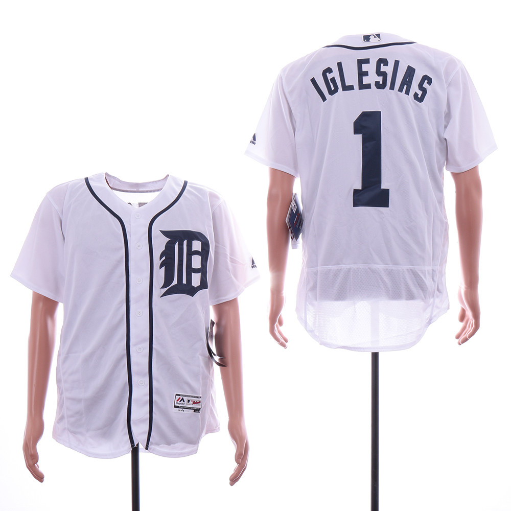 Tigers 1 Jose Iglesias White Flexbase Jersey Tigers 1 Jose Iglesias White Flexbase Jersey