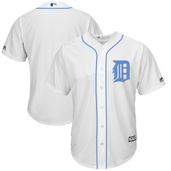 Men's Detroit Tigers Majestic White Father's Day Cool Base Replica Team Jersey Men's Detroit Tigers Majestic White Father's Day Cool Base Replica Team Jersey