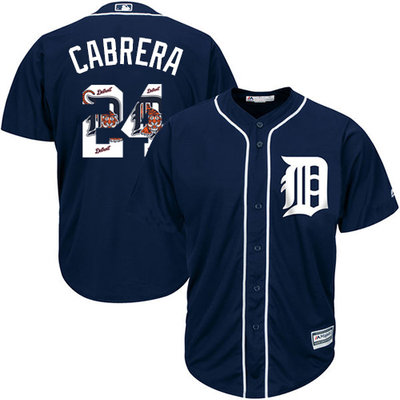 Tigers #24 Miguel Cabrera Navy Blue Team Logo Fashion Stitched MLB Jersey Tigers #24 Miguel Cabrera Navy Blue Team Logo Fashion Stitched MLB Jersey