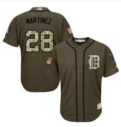 Tigers #28 J. D. Martinez Green Salute to Service Stitched MLB Jersey Tigers #28 J. D. Martinez Green Salute to Service Stitched MLB Jersey