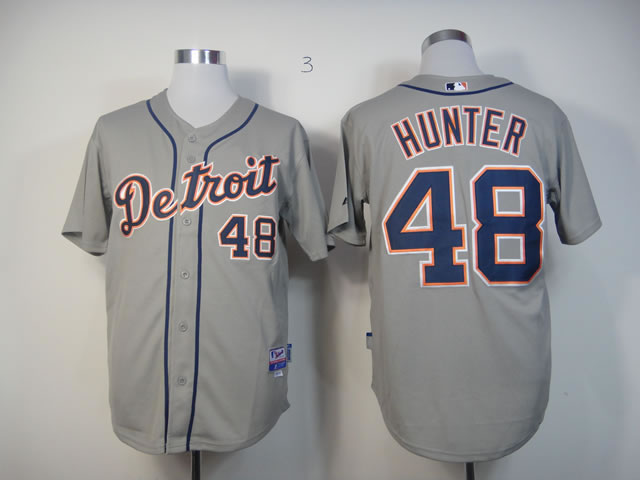 New Mlb Jerseys Detroit Tigers 48# Torii Hunter Grey New Mlb Jerseys Detroit Tigers 48# Torii Hunter Grey