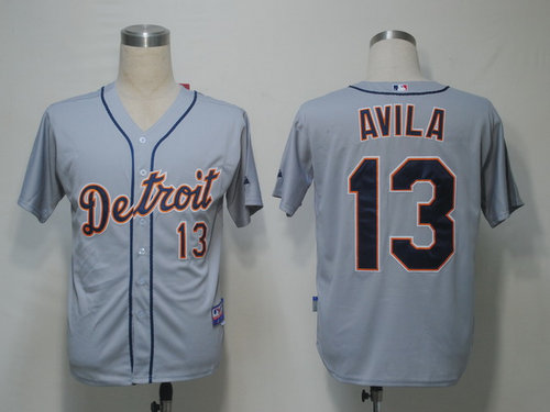 Detroit Tigers 13 AVILA Grey Jerseys Detroit Tigers 13 AVILA Grey Jerseys