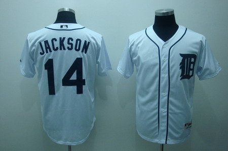 Detroit Tigers 14 Austin jackson white jerseys Detroit Tigers 14 Austin jackson white jerseys