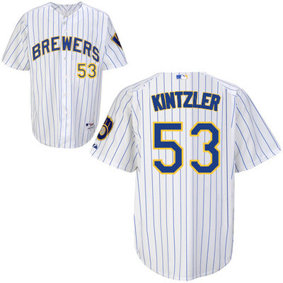 Milwaukee Brewers #53Brandon Kintzler Authentic Personalized Alternate Home White Jersey