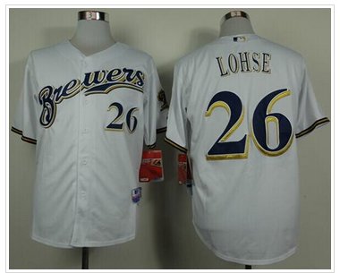 Milwaukee Brewers #26 Kyle Lohse White Cool Base Baseball Jersey Milwaukee Brewers #26 Kyle Lohse White Cool Base Baseball Jersey
