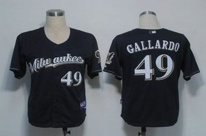 milwaukee brewers 49 gallardo dk blue cool base milwaukee brewers 49 gallardo dk blue cool base