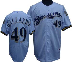 Milwaukee Brewers 49 white GALLARDO Milwaukee Brewers 49 white GALLARDO