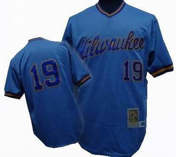 Milwaukee Brewers #19 Robin Yount blue mitchellandness jersey Milwaukee Brewers #19 Robin Yount blue mitchellandness jersey