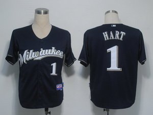 MLB Jerseys Milwaukee Brewers 1 Hart Dark Blue Cool Base(M) MLB Jerseys Milwaukee Brewers 1 Hart Dark Blue Cool Base(M)