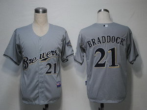 MLB Jerseys Milwaukee Brewers 21 Braddock Grey Cool Base MLB Jerseys Milwaukee Brewers 21 Braddock Grey Cool Base