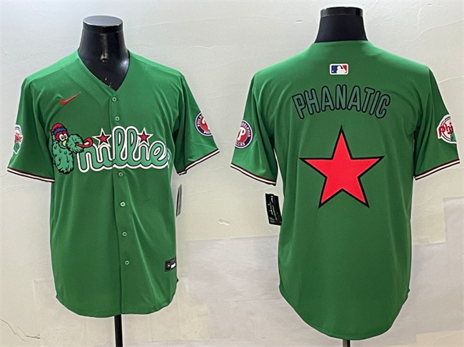 Men's Philadelphia Phillies Phanatic Green Limited Stitched Jersey 1