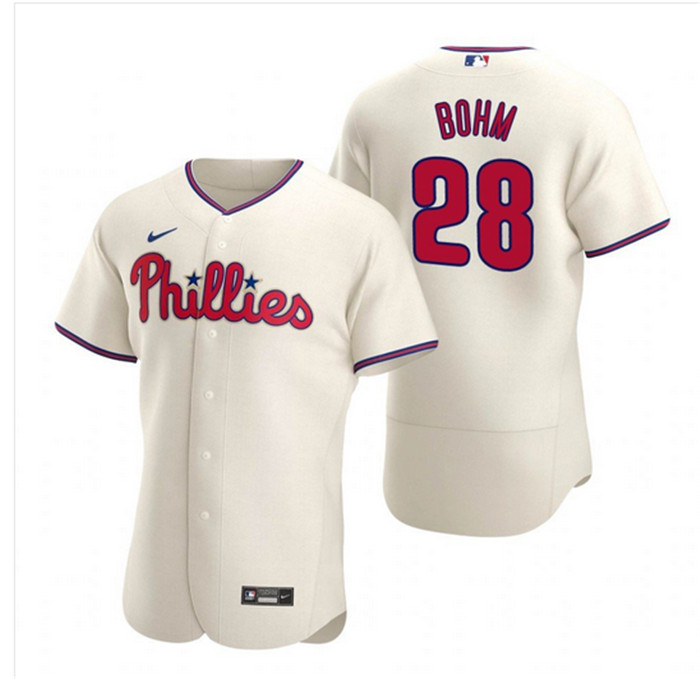 Philadelphia Phillies #28 Alec Bohm Cream Alternate JerseyS Philadelphia Phillies #28 Alec Bohm Cream Alternate JerseyS