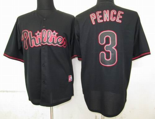 Philadelphia Phillies3 Hunter Pence Pitch Black Fashion Jersey Philadelphia Phillies3 Hunter Pence Pitch Black Fashion Jersey