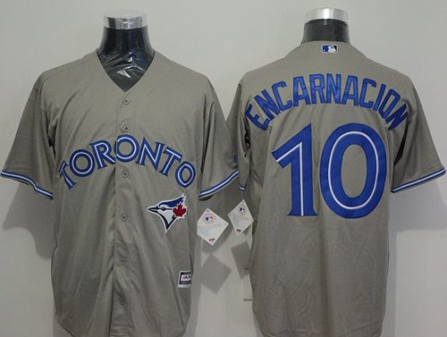 Blue Jays #10 Edwin Encarnacion Grey New Cool Base Stitched MLB Jersey Blue Jays #10 Edwin Encarnacion Grey New Cool Base Stitched MLB Jersey