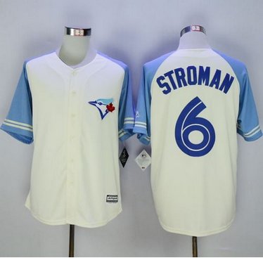 Blue Jays #6 Marcus Stroman CreamBlue Exclusive New Cool Base Stitched MLB Jersey Blue Jays #6 Marcus Stroman CreamBlue Exclusive New Cool Base Stitched MLB Jersey