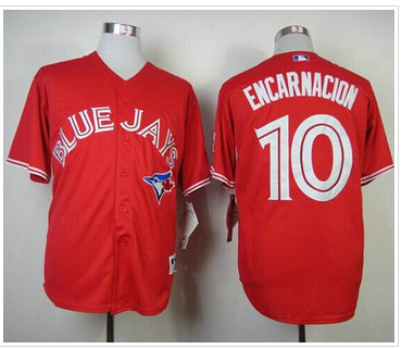 Toronto Blue Jays #10 Edwin Encarnacion Red Canada Day Baseball Jersey Toronto Blue Jays #10 Edwin Encarnacion Red Canada Day Baseball Jersey
